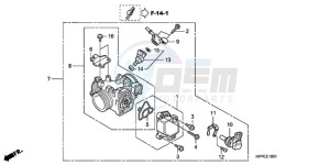 CBR125RWA Germany - (G / WH) drawing THROTTLE BODY