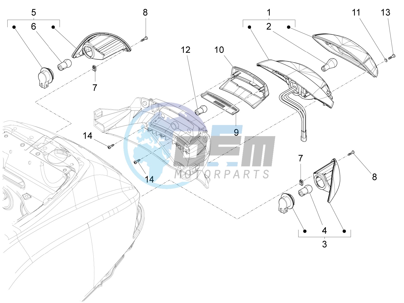 Rear headlamps - Turn signal lamps