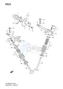 RV125 (E19) VanVan drawing CAMSHAFT VALVE