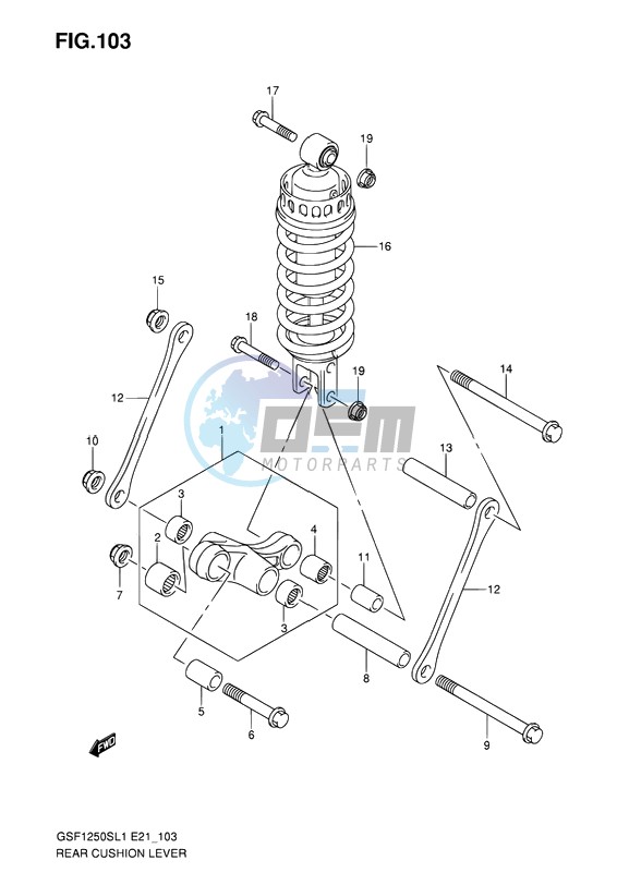 REAR CUSHION LEVER