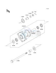 KX 65 A [KX65 MONSTER ENERGY] (A6F - A9FA) A9FA drawing FRONT HUB