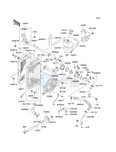 VN 750 A [VULCAN 750] (A6F) A6F drawing RADIATOR