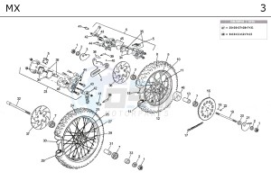 MX F.D. 50 drawing WHEELS