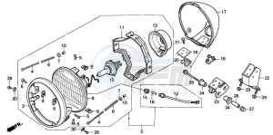 VT600CD2 drawing HEADLIGHT