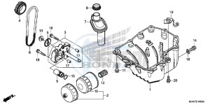 CB500F Europe Direct - (ED) drawing OIL PAN/OIL PUMP