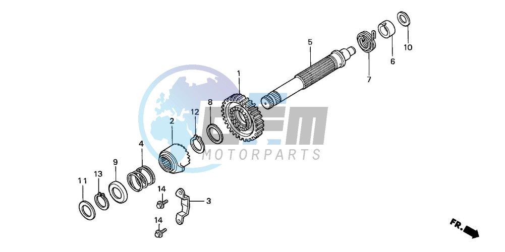 KICK STARTER SPINDLE