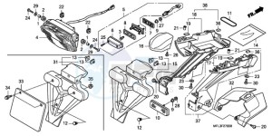 CBR1000RA9 France - (F / ABS CMF HRC MKH MME) drawing TAILLIGHT (CBR1000RR8,9/R A9)