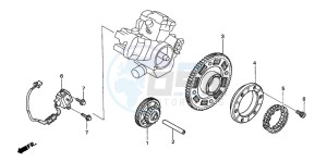 XL1000VA VARADERO drawing PULSE GENERATOR/ STARTING CLUTCH