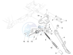 California 1400 Touring ABS 1380 drawing Central stand