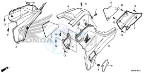 TRX500FE2F TRX500F Europe Direct - (ED) drawing SIDE COVER/TANK COVER