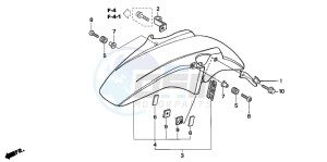 CBF1000S drawing FRONT FENDER