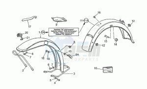 California 1100 drawing Front/rear mudguard