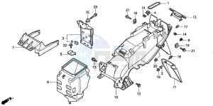 CB500 drawing REAR FENDER