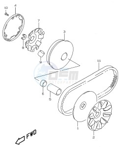 AY50 (V-W-X-Y) katana drawing TRANSMISSION (1) (model AY50WR K1)