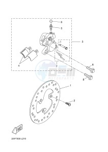 YN50 NEO'S (2APC 2APC 2APC) drawing FRONT BRAKE CALIPER