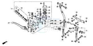 CBR900RR FIRE BLADE drawing FR. BRAKE MASTER CYLINDER