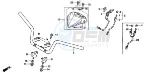 TRX450R drawing HANDLE PIPE