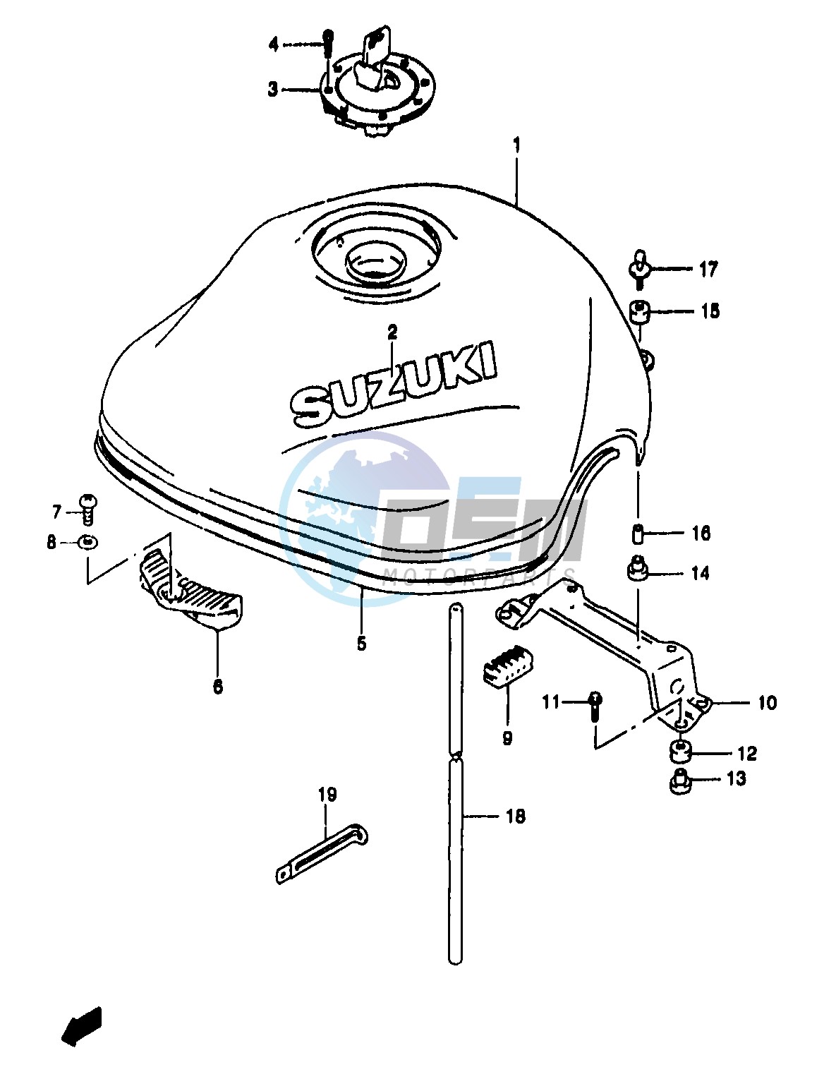 FUEL TANK (MODEL W X)