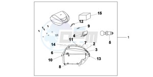 SH300A9 ED / ABS TBX drawing TOP BOX 35 L QUASAR SILVER