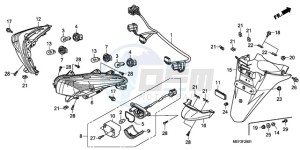 FJS400D9 F / CMF 2F drawing TAILLIGHT/REAR FENDER (FJ S400D9/FJS400A)