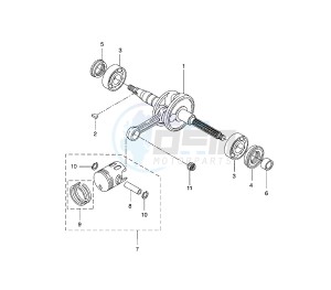 YQ AEROX 50 drawing CRANKSHAFT AND PISTON