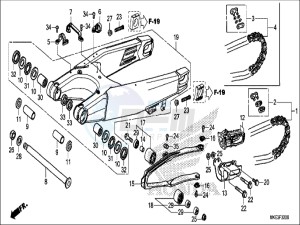 CRF450RH Europe Direct - (ED) drawing SWINGARM