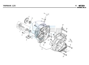 YAMAHA 125 4T EURO 2 ENGINE drawing T04