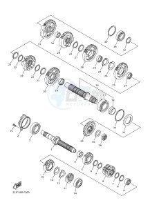 YZF-R1 998 R1 (2CR1 2CR2) drawing TRANSMISSION