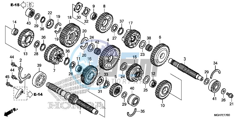 TRANSMISSION (VFR1200X/ XA/ XL)