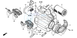 CB600F HORNET S drawing AIR CLEANER (CB600F2/F22)