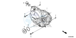 VFR1200XLE CrossTourer - VFR1200X 2ED - (2ED) drawing RIGHT CRANKCASE COVER (VFR1200X/XA/XL)