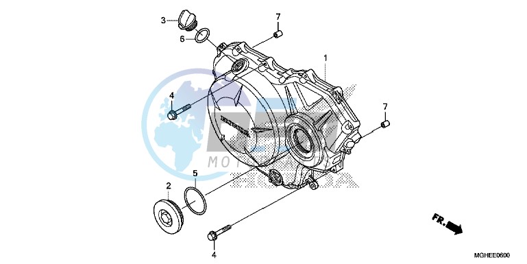 RIGHT CRANKCASE COVER (VFR1200X/XA/XL)