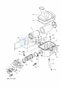 YFM450FWB KODIAK 450 (BJ5X) drawing INTAKE