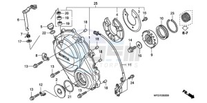 CB600FA39 Europe Direct - (ED / ABS ST 25K) drawing RIGHT CRANKCASE COVER