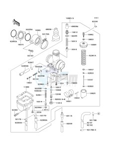 KLF 250 A [BAYOU 250] (A6F-A9F) A6F drawing CARBURETOR