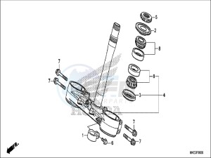 CRF450RH Europe Direct - (ED) drawing STEERING STEM