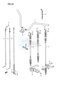 LT-F250 (E3) drawing HANDLEBAR - CABLE (MODEL J K)