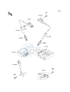 KVF 650 A [PRAIRIE 650 4X4] (A1) [PRAIRIE 650 4X4] drawing IGNITION SYSTEM