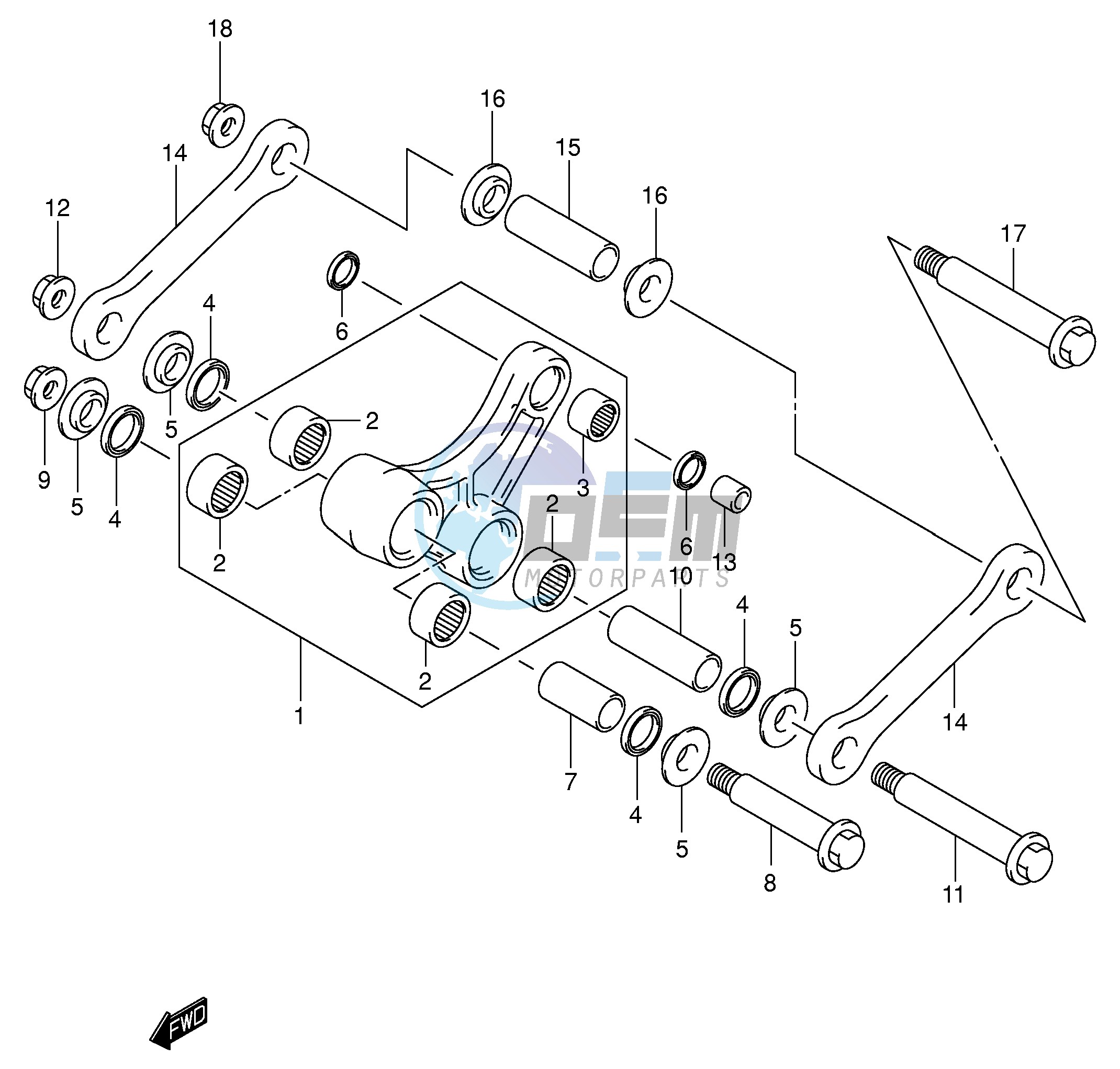 REAR CUSHION LEVER (MODEL K2 K3)