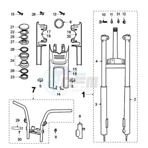 FOX LN A BE drawing FRONT FORK / STEERINGHEAD