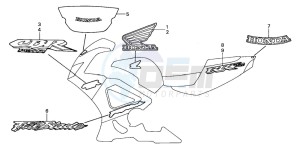 CBR900RE drawing STRIPE/MARK (3)