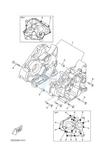 YZF-R125 YZF-R125A R125 (BR62 BR62 BR62 BR62) drawing CRANKCASE