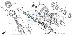 CBF1000T9 UK - (E / ABS MKH) drawing CRANKSHAFT/PISTON