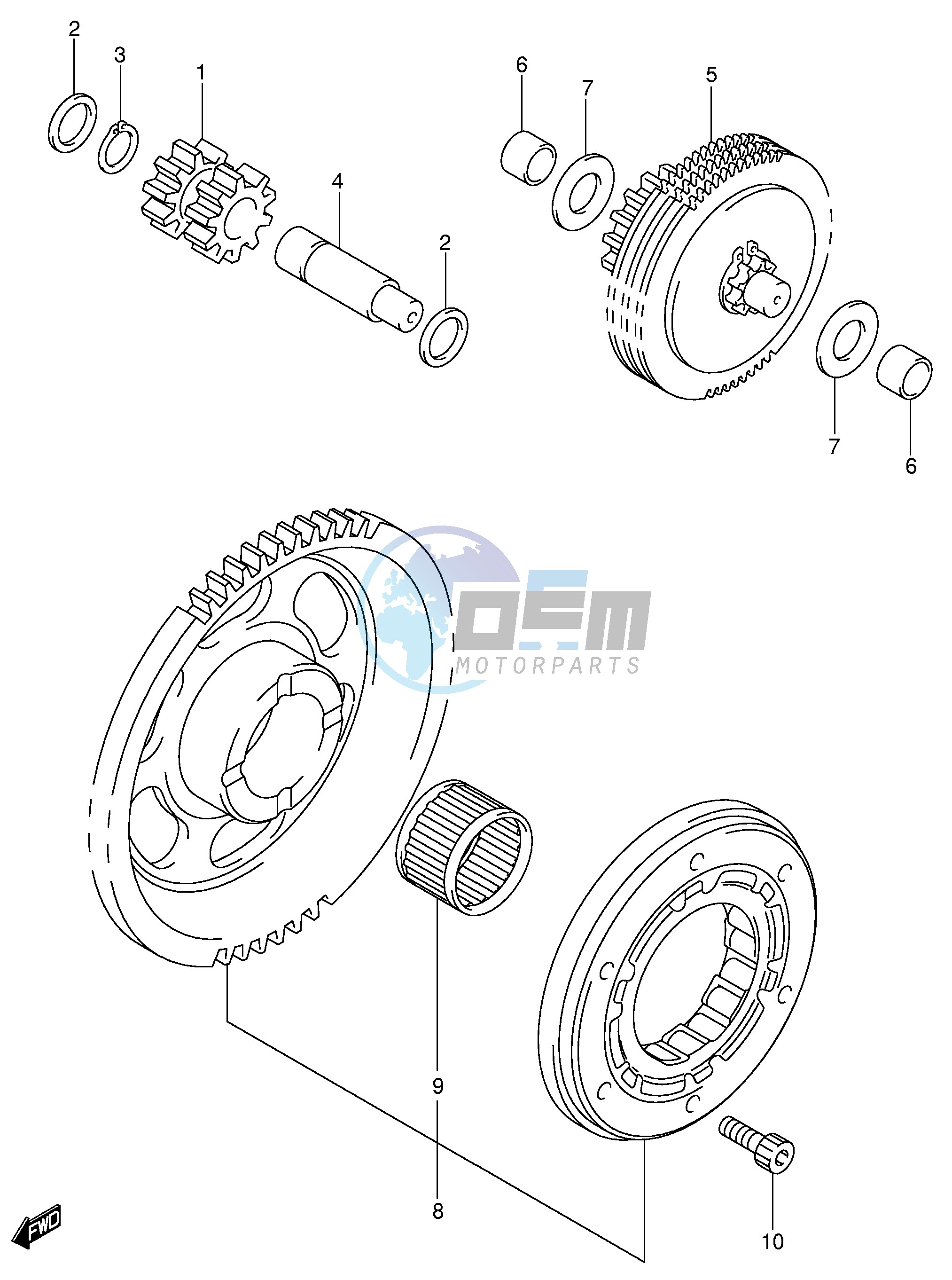 STARTER CLUTCH (DR-Z400EY EK1 EK2 EK3 EK4)