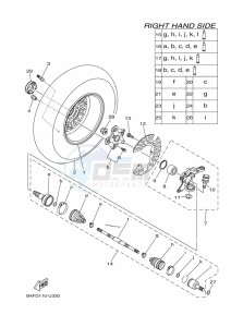 YFM700FWAD GRIZZLY 700 EPS (BDE7) drawing FRONT WHEEL 2