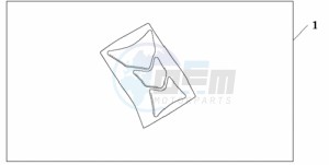 CBF1000S9 Ireland - (EK) drawing TANK PAD HONDA WING LOGO