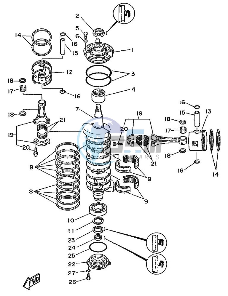 CRANKSHAFT--PISTON