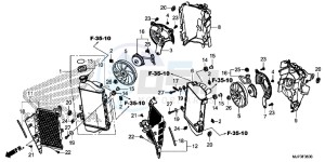 CRF1000AG CRF1000 - Africa Twin - ABS Europe Direct - (ED) drawing RADIATOR