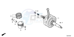 CRF100FC drawing CRANKSHAFT/ PI STON (CRF100F)