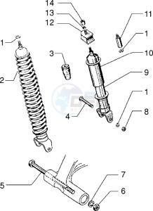 PX 200 E drawing Rear Shock absorber